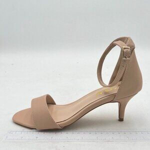 YDN Women Comfy Open Toe Summer Sandal Ankle Strap Kitten Mid Heels Shoes